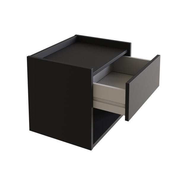 GFW Harmony Wall Mounted Pair Of Bedside Tables Black-Better Bed Company