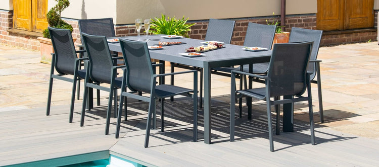 Maze Rattan New York 8 Seat Rectangular Dining Set