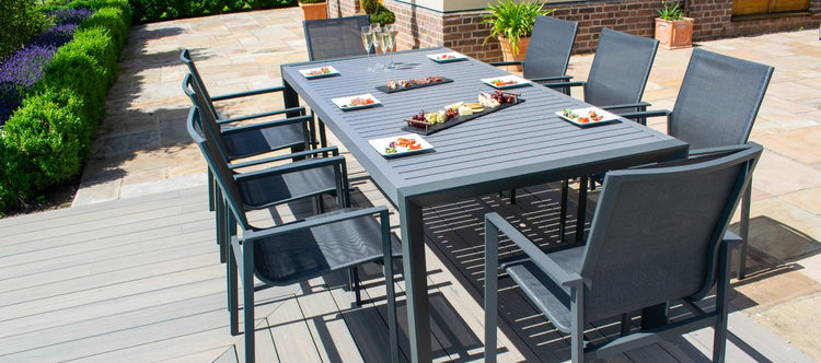 Maze Rattan New York 8 Seat Rectangular Dining Set