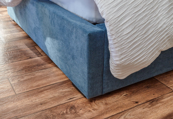 GFW Dakota Ottoman Bed Teal Green Footboard Close Up-Better Bed Company