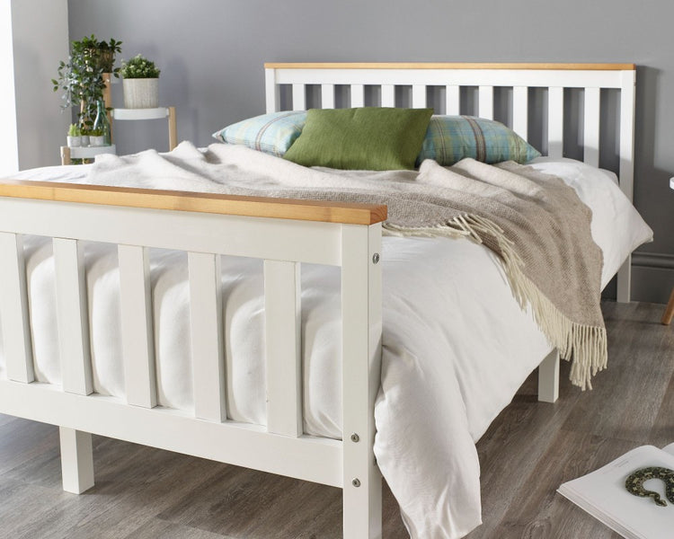 Better Solid Wood White Shaker Bed Frame