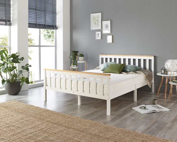 Better Solid Wood White Shaker Bed Frame