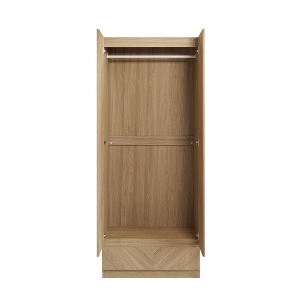 GFW Catania 2 Door 1 Drawer Wardrobe