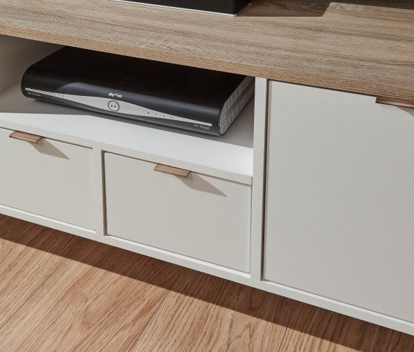 GFW Alma Large TV Unit Drawers Close Up-Better Bed Company