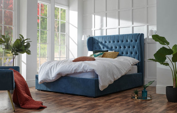 GFW Dakota Ottoman Bed Teal Green From Another View-Better Bed Company