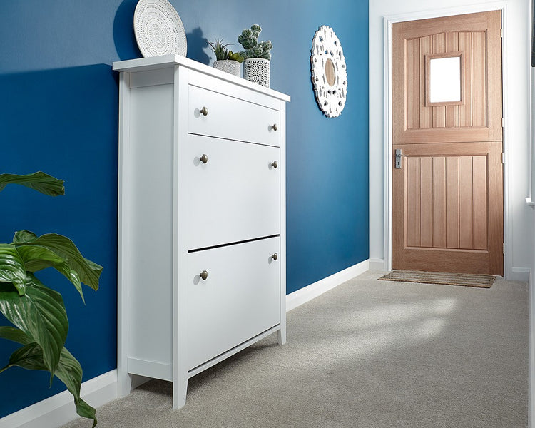 GFW Deluxe Shoe Cabinet With Drawer