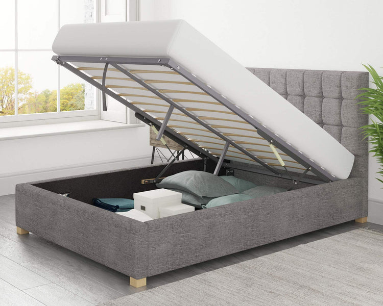Better Cheshire Charcoal Grey Ottoman Bed
