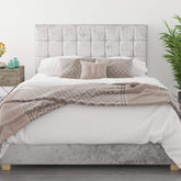 Better Cheshire Velvet Grey Ottoman Bed