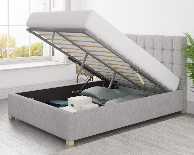 Better Cheshire Light Grey Ottoman Bed