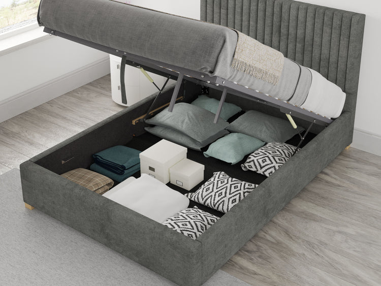 Better Glossop Granit Grey Ottoman Bed