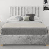 Better Glossop Silver Velvet Ottoman Bed-Better Bed Company