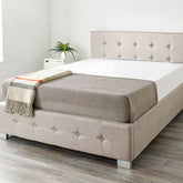 Better Beige Linen Ottoman Bed-Better Bed Company