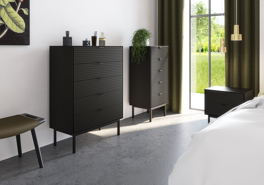 Black Bedside Tables For This Springs Bedroom-Better Bed Company 