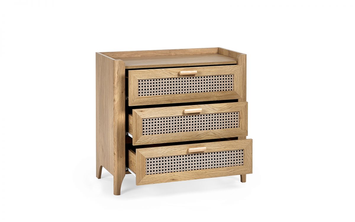 Julian Bowen Sydney 3 Drawer Chest Drawers Open-Better Bed Company