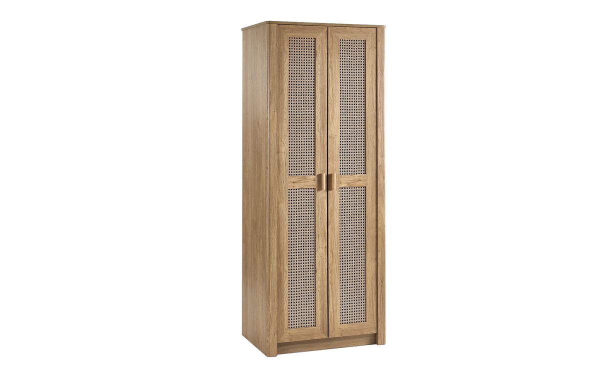Julian Bowen Sydney 2 Door Wardrobe From Side And Front-Better Bed Company