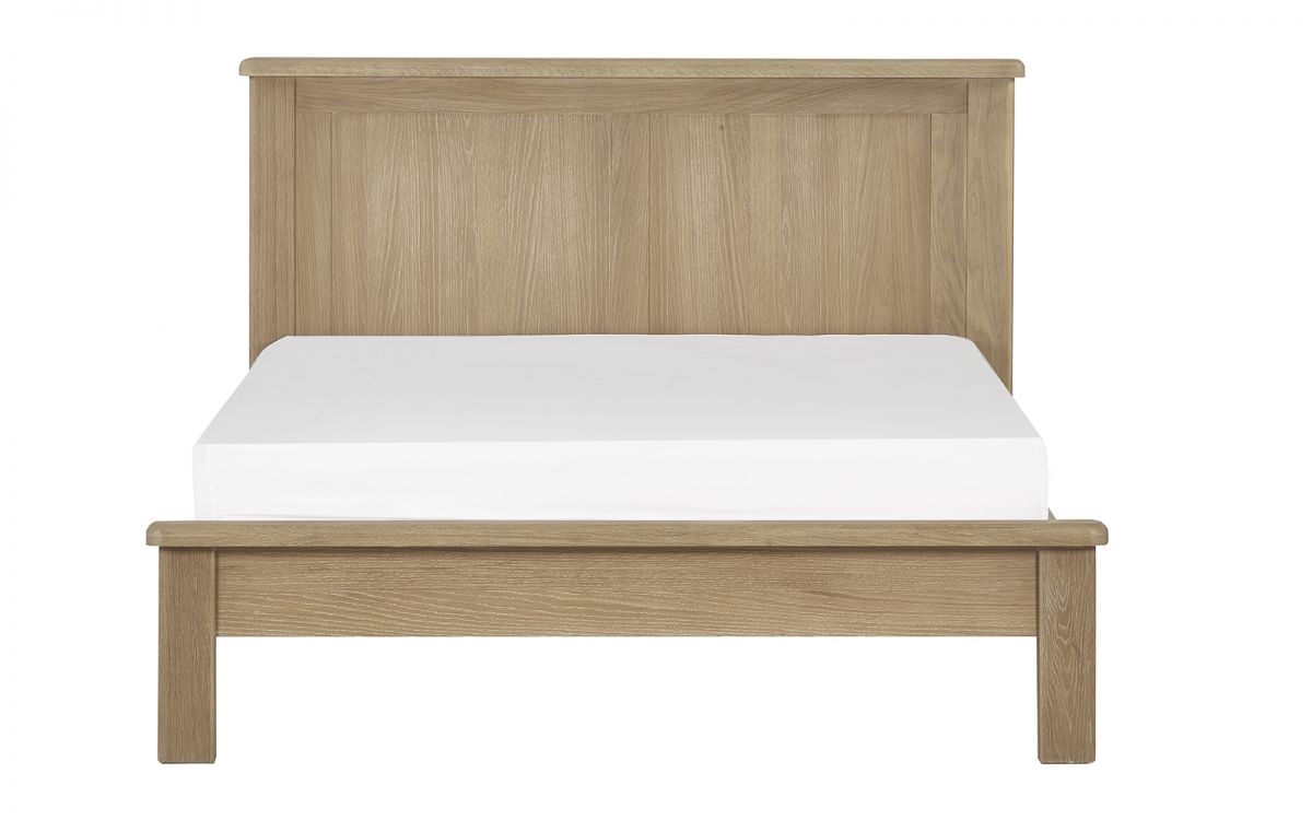 Julian Bowen Memphis Limed Oak Bed From Front Again-Better Bed Company