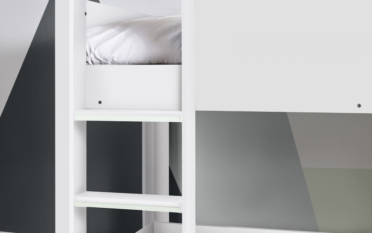 Julian Bowen Solomon Bunk Bed White Ladder-Better Bed Company