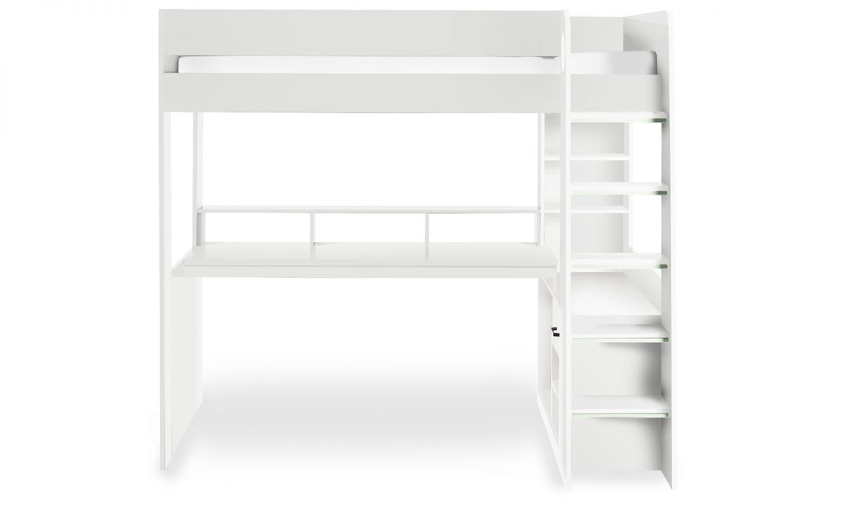 Julian Bowen Blaze Gaming Highsleeper White From Front-Better Bed Company