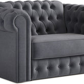 Jay-Be Chesterfield Snuggler with Deep e-Sprung™ Mattress BrushedTwill-Admiral-Better Bed Company