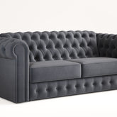 Jay-Be Chesterfield 3 Seater Sofa Bed with Deep e-Sprung™ Mattress BrushedTwill-Admiral-Better Bed Company