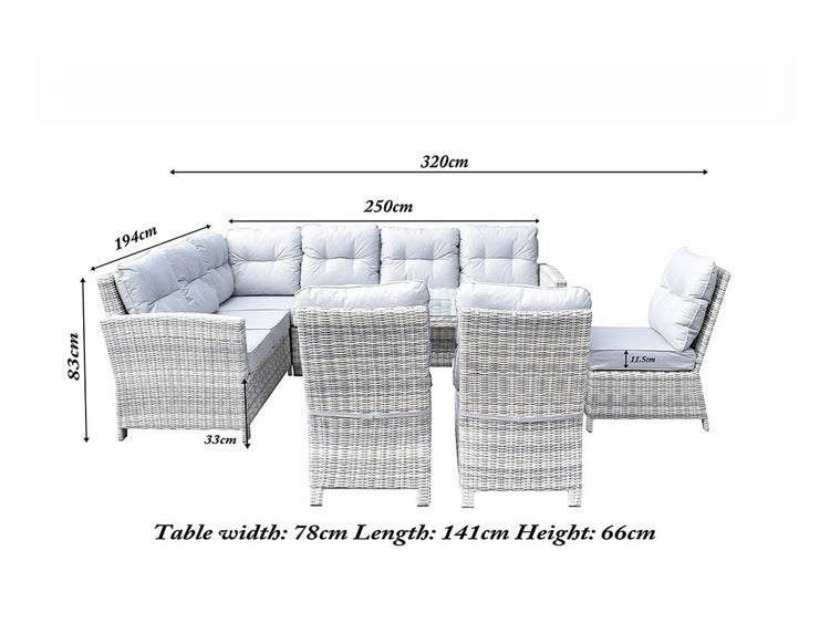 Signature Weave Amy Corner Dining Sofa Set