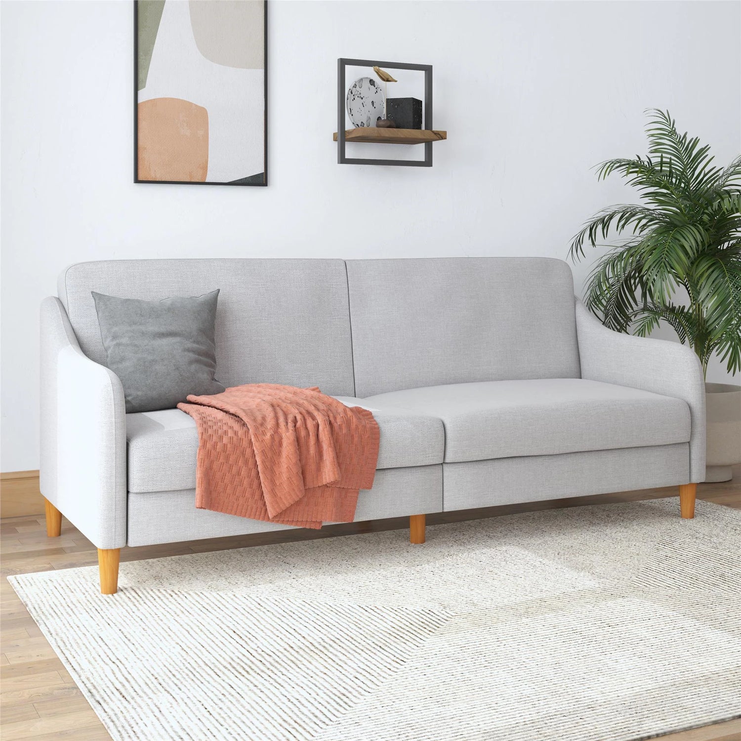 Dorel Home Jasper Sprung Sofa Bed Light Grey-Better Bed Company