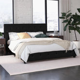Dorel Home Dakota Upholstered Bed Black PU-Better Bed Company