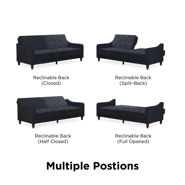 Novogratz Vintage Tufted Futon Positions-Better Bed Company