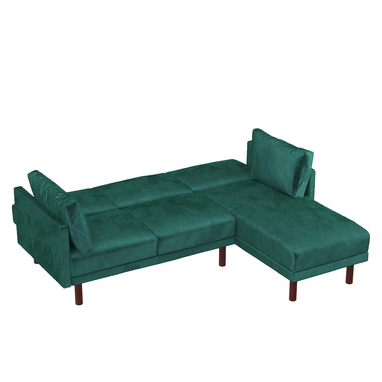 Dorel Home Clair Sprung Seat Sectional Sofa Bed