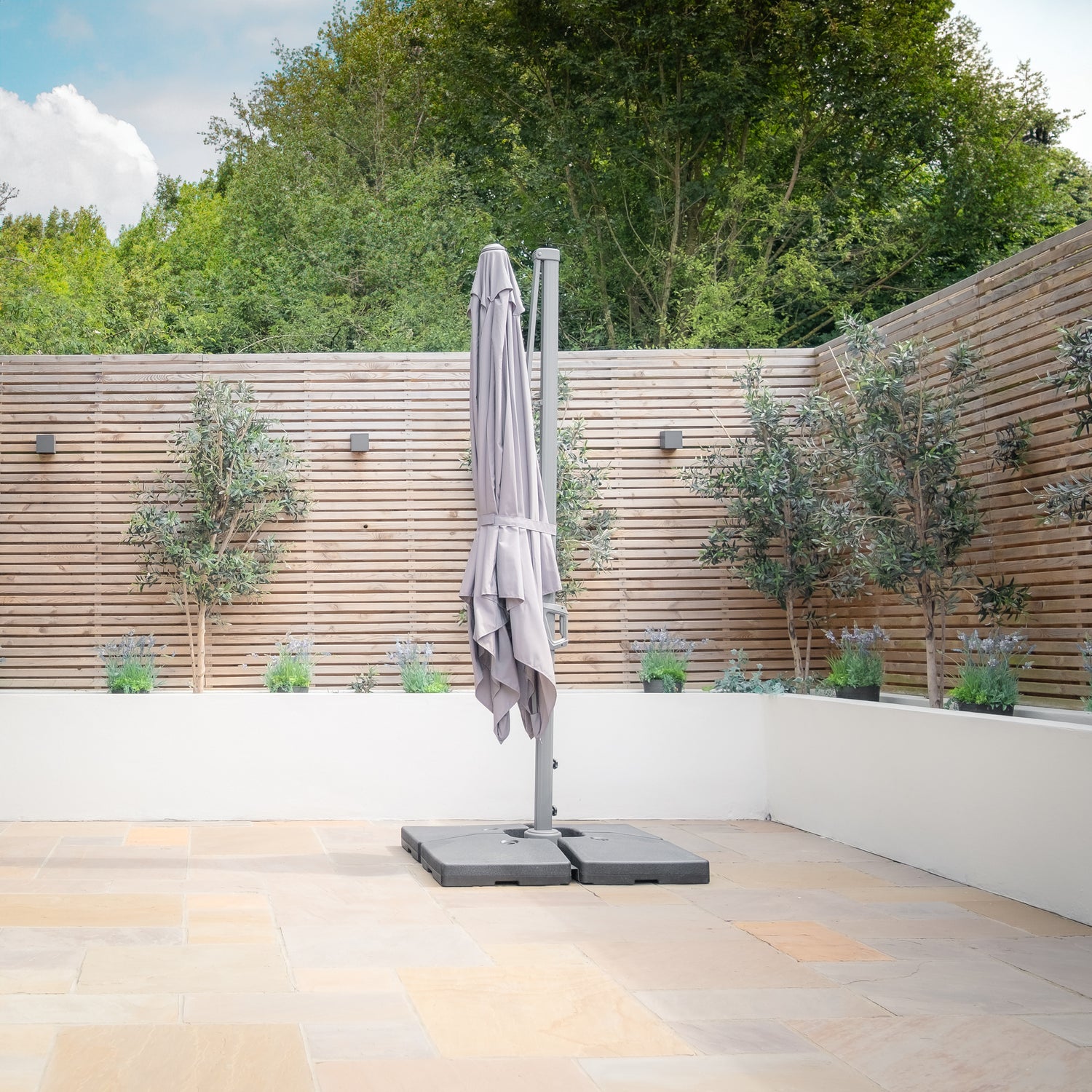 Maze Helios 3m x 3m Square Rotating Cantilever Parasol Fold-Better Bed Company