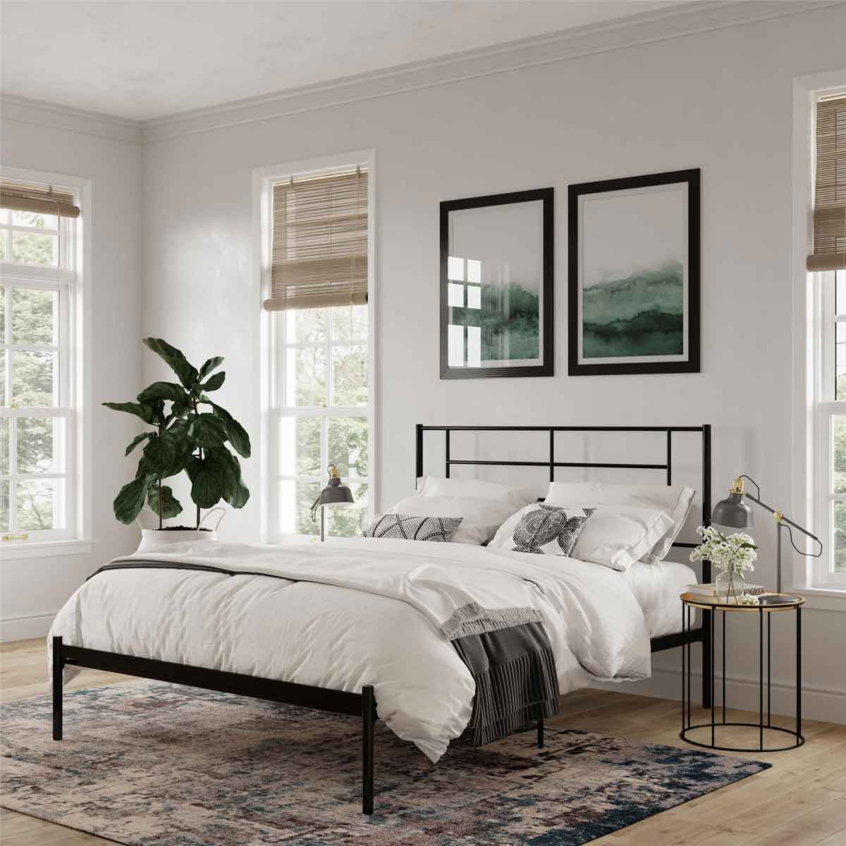 Dorel Jensen Metal Bed Black-Better Bed Company