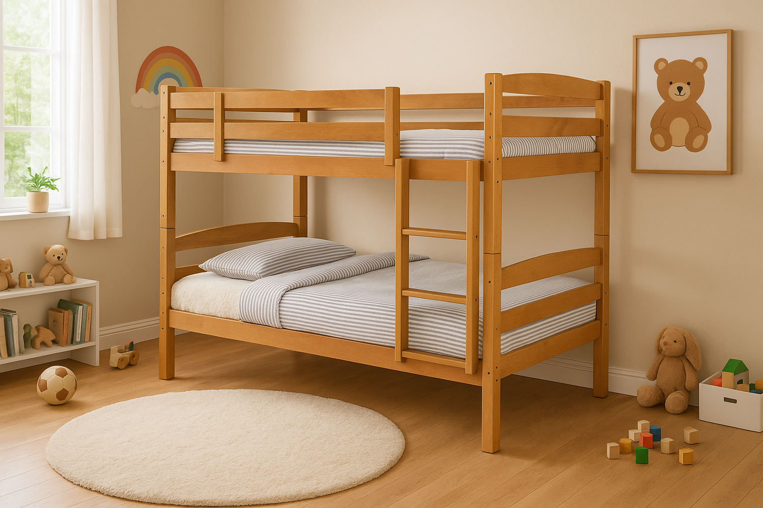 Heartlands Furniture Tripoli Bunk Bed Pine-Better Bed Company