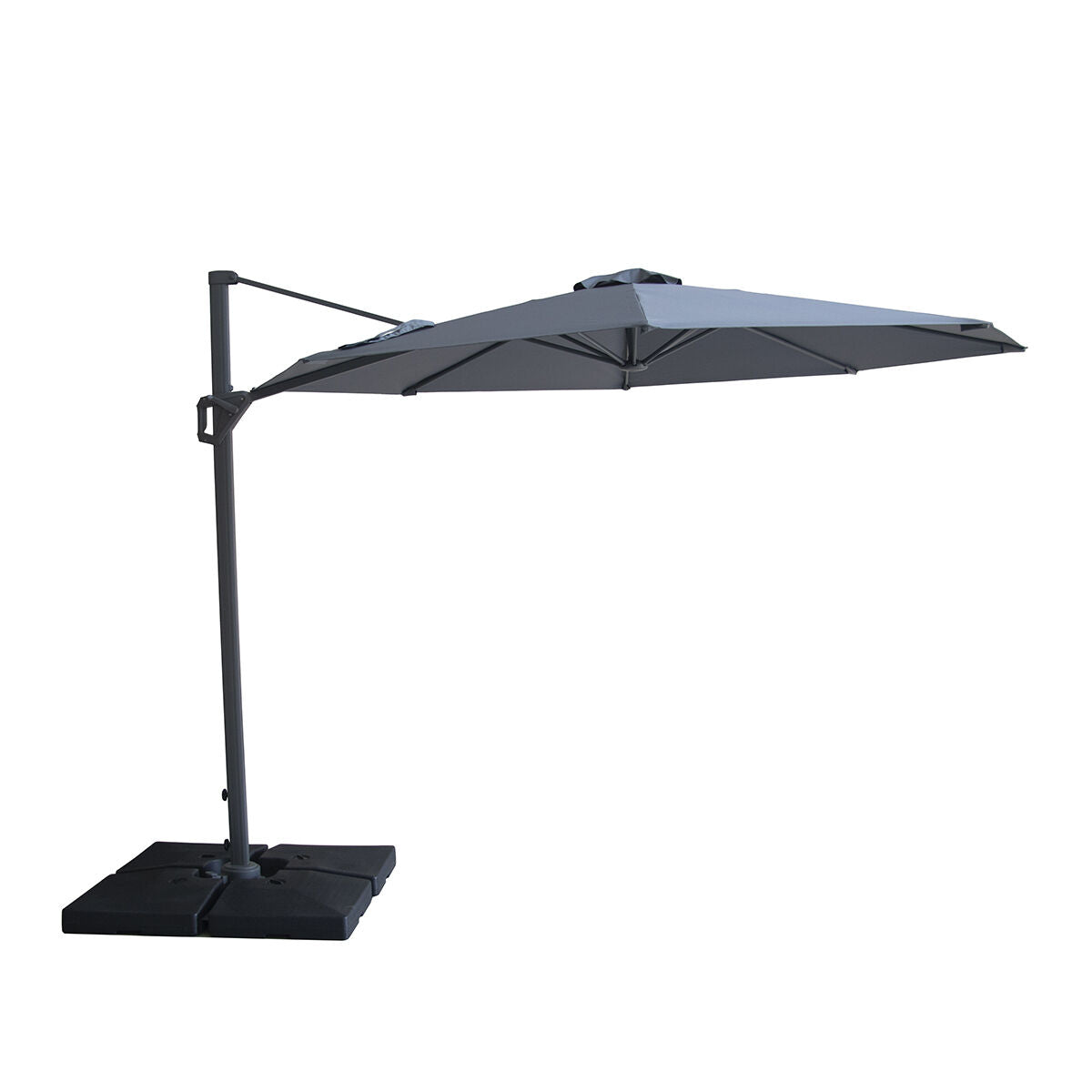Maze Helios 3m Round Rotating Cantilever Parasol Charcoal-Better Bed Company
