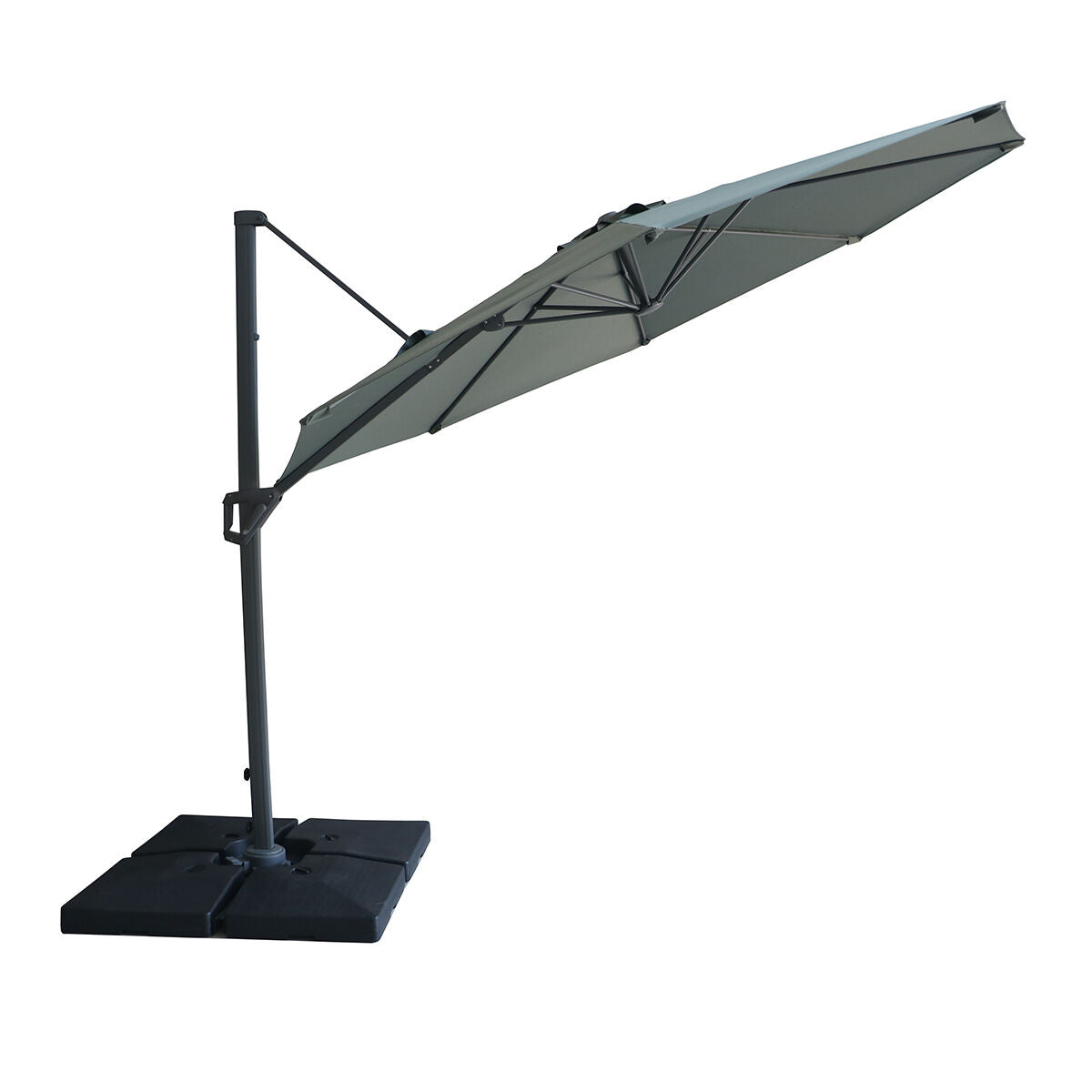 Maze Helios 3m Round Rotating Cantilever Parasol Green-Better Bed Company