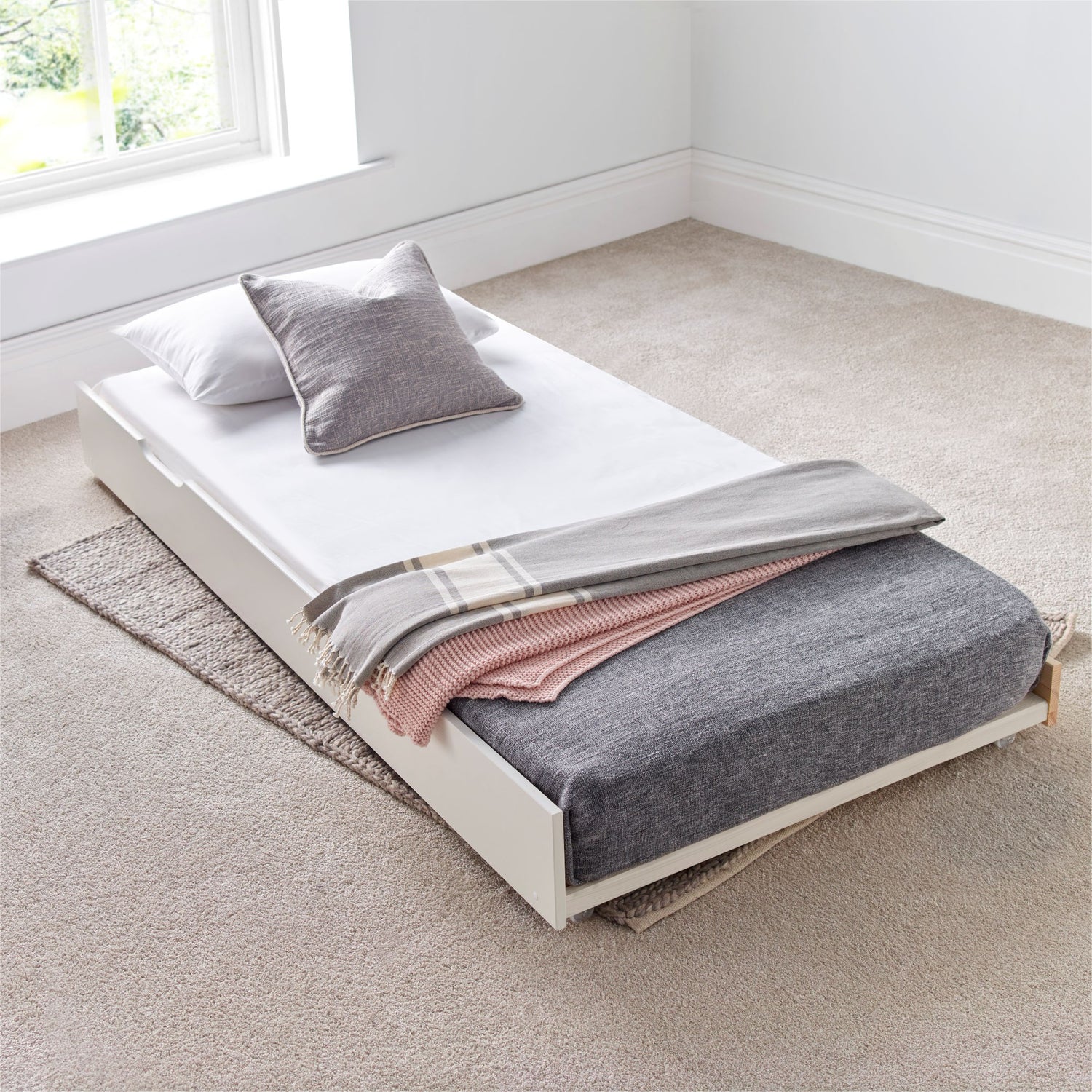 Bedmaster Tyler Guest Bed White Trundle-Better Bed Company
