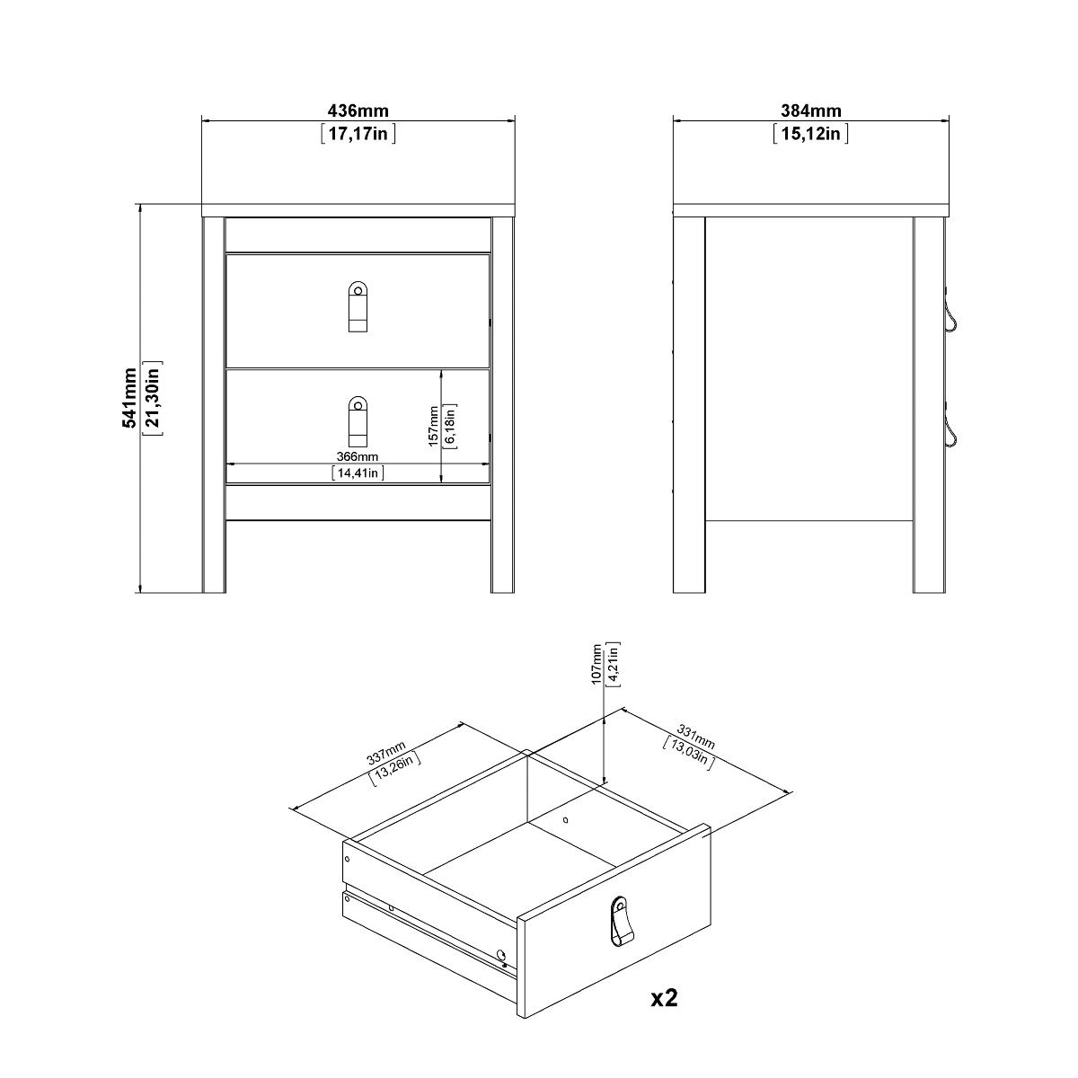 Better Stella Bedroom Furniture Set Bedside Dimensions-Better Bed Company