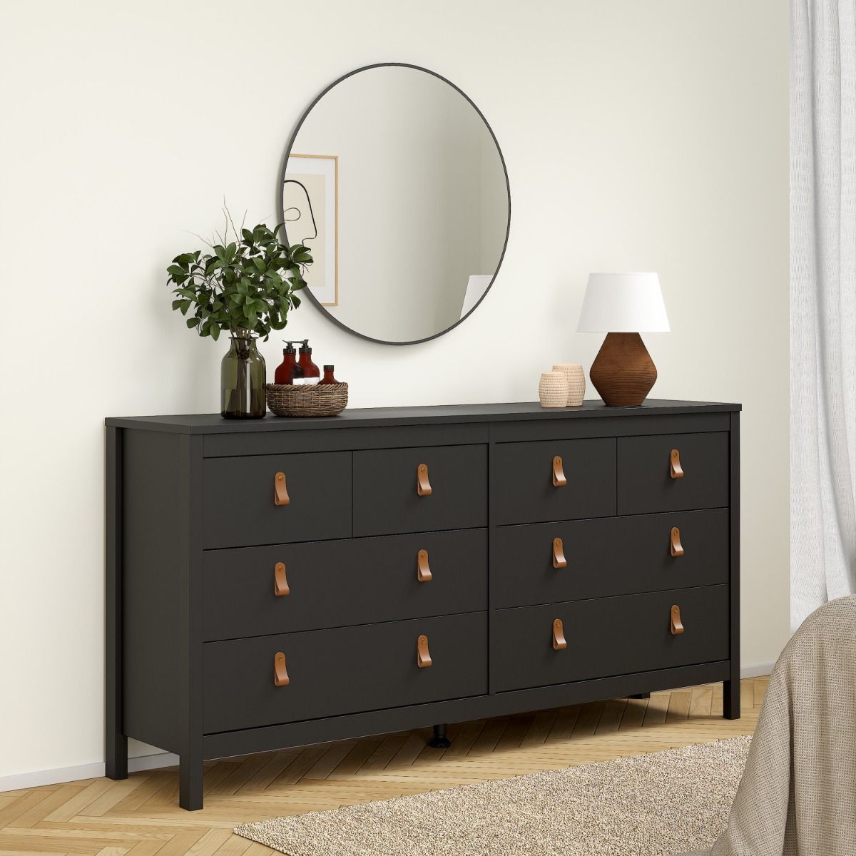 black double dresser Furniture To Go Barcelona Double Dresser 4+4 Drawers
