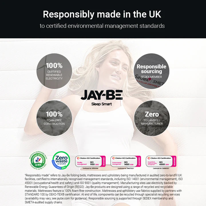 Jay-Be Pure Anti-Allergy Comfort Sprung Mattress UK Made Details-Better Bed Company