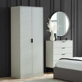 Julian Bowen ALBA 2 Door Wardrobe-Grey-Better Bed Company
