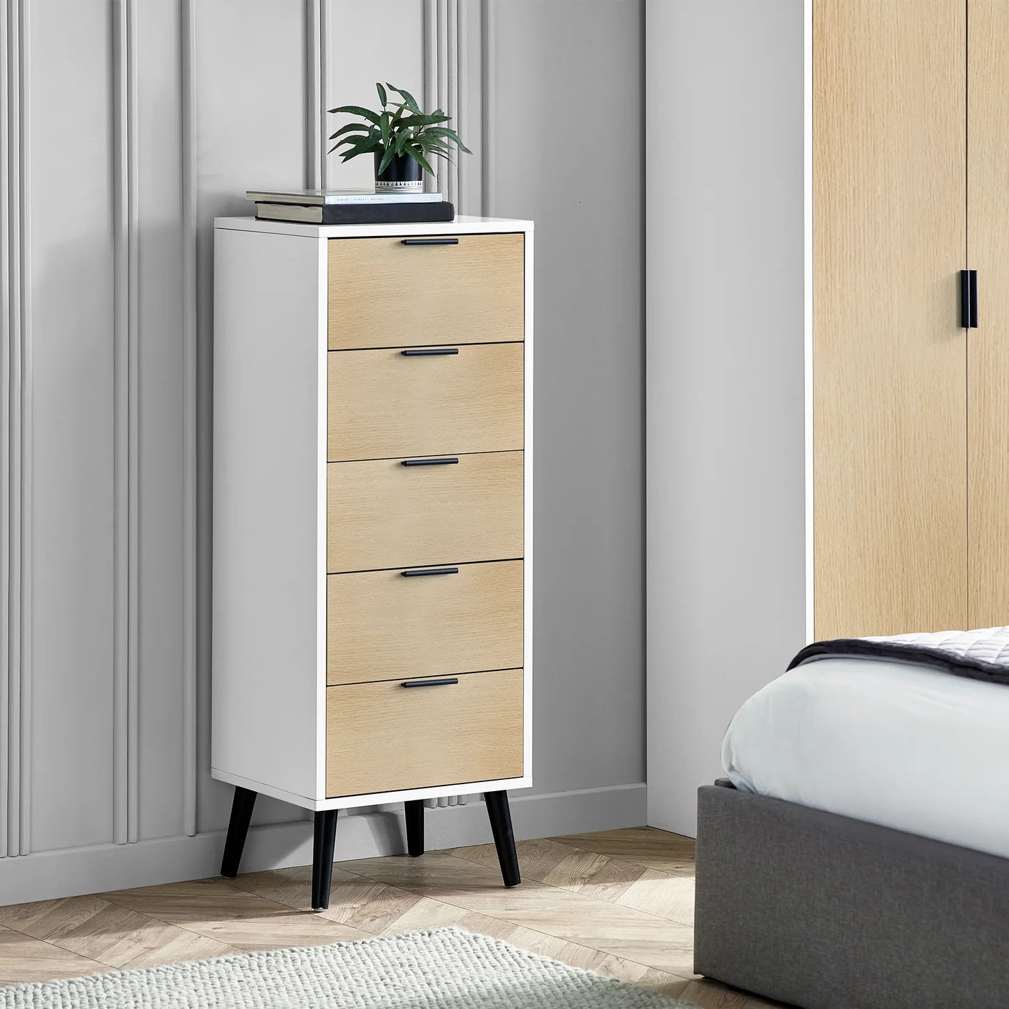 Julian Bowen Alba 5 Drawer Chest-Better Bed Company