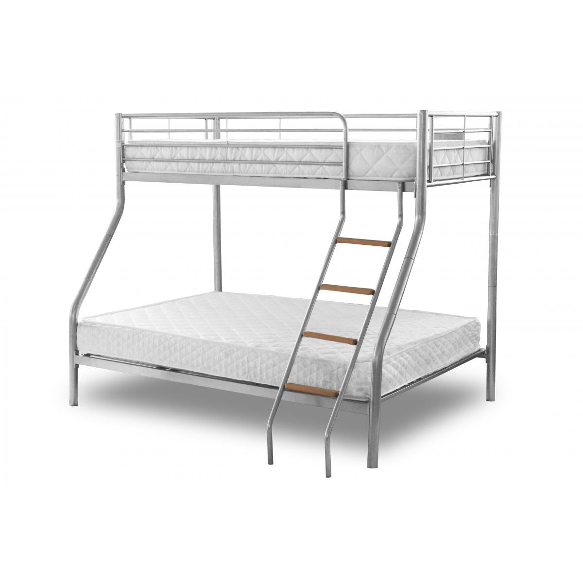 Heartlands Alexa Triple Metal Bunk Bed Silver-Better Bed Company