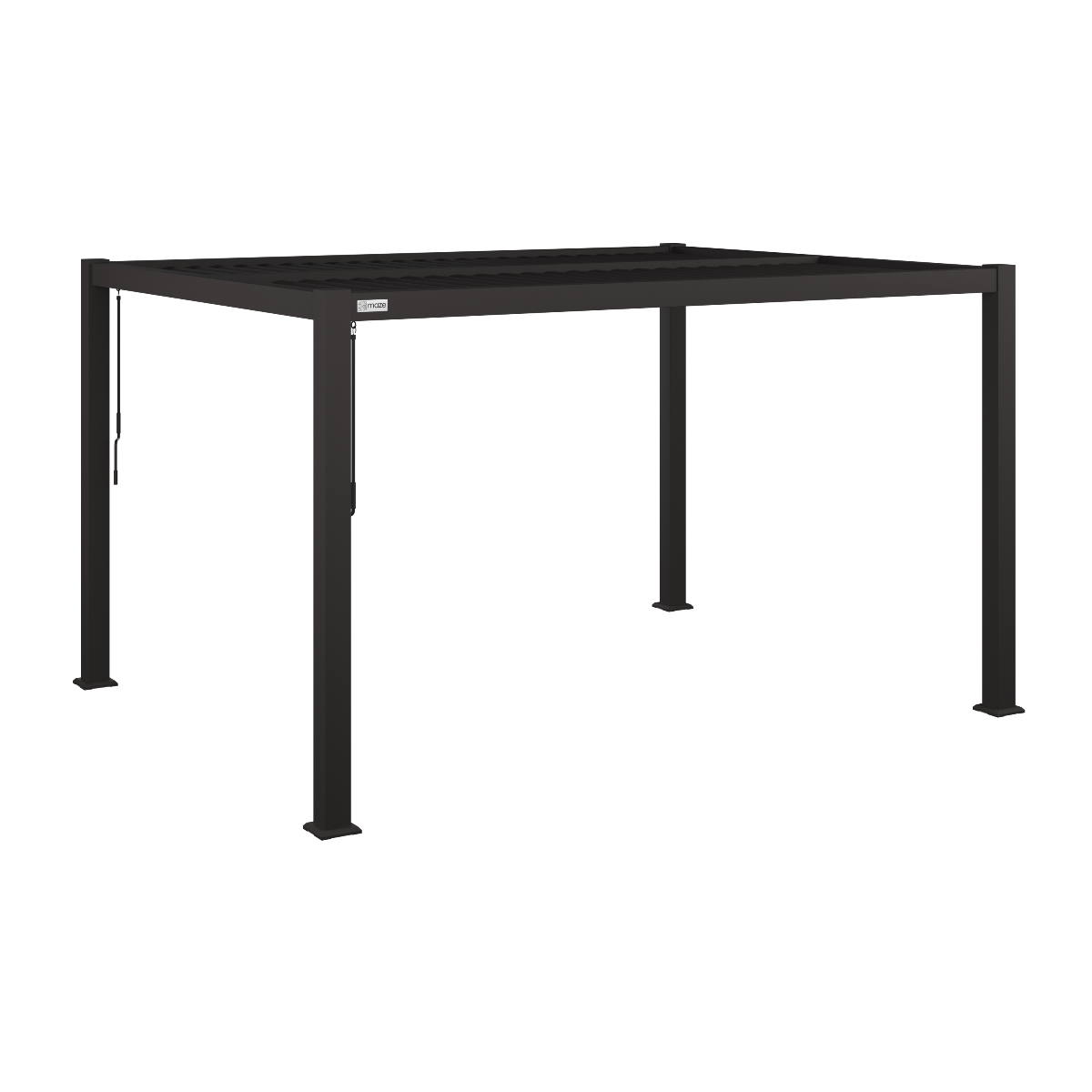 Maze Como Pergola Aluminium Rectangular 30x40 - Frame Only Grey White Background-Better Bed Company