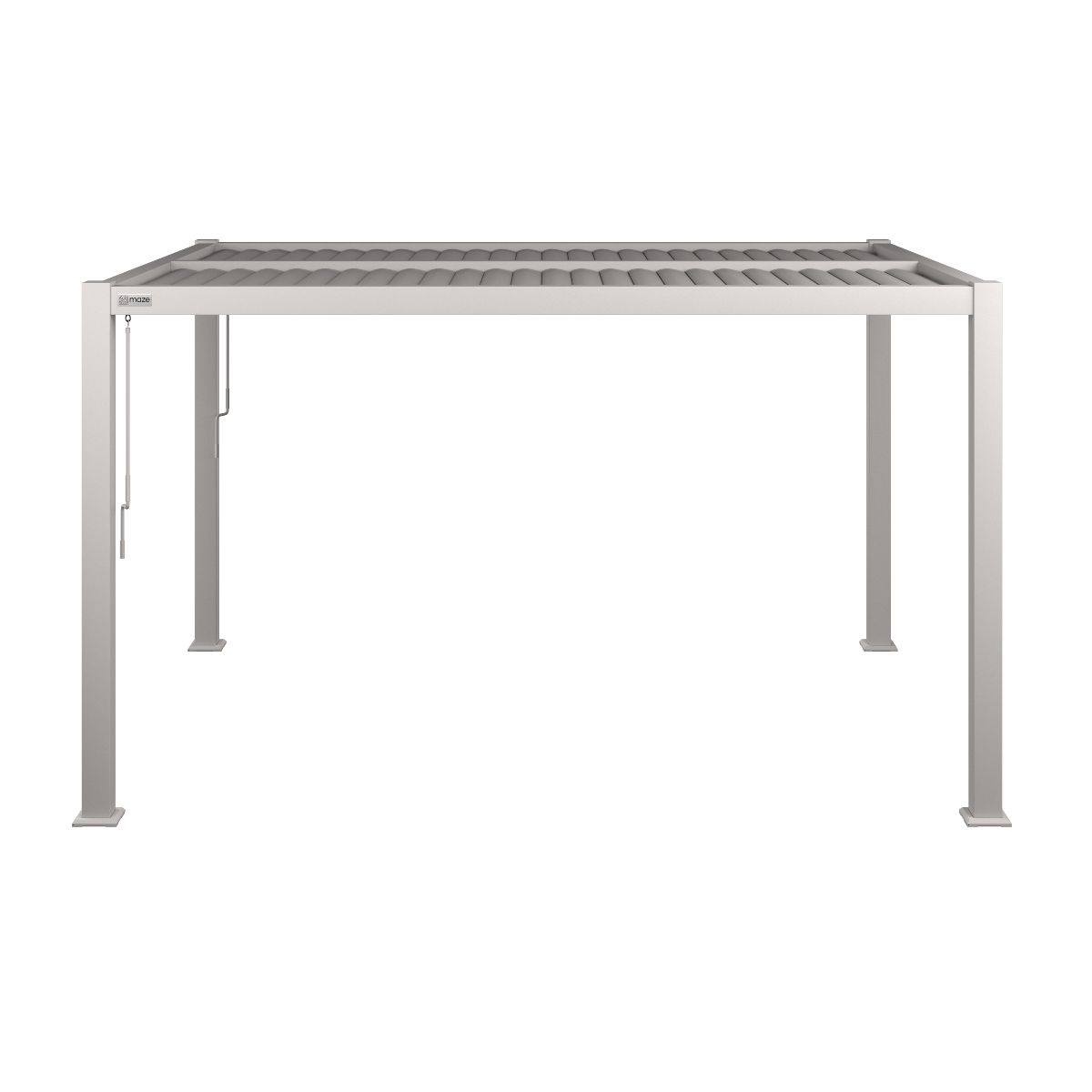 Maze Como Pergola Aluminium Rectangular 30x40 - Frame Only White Top View-Better Bed Company