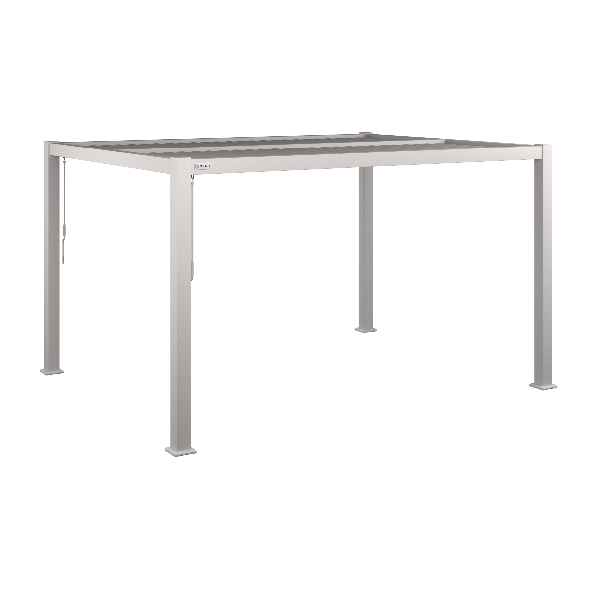Maze Como Pergola Aluminium Rectangular 30x40 - Frame Only White With No Background-Better Bed Company