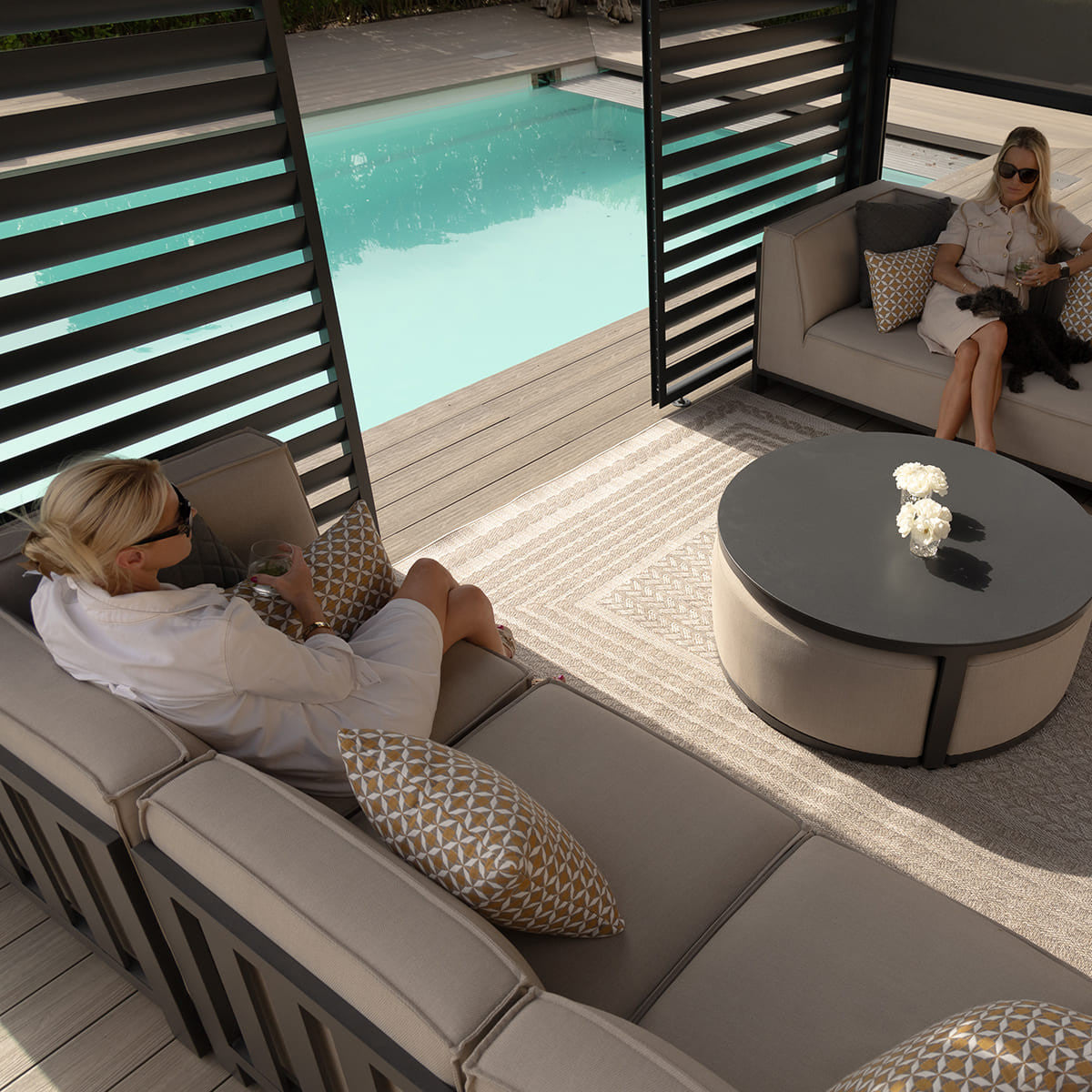 Maze Eden Pergola Aluminium Rectangular 3Mx4M Inside-Better Bed Company