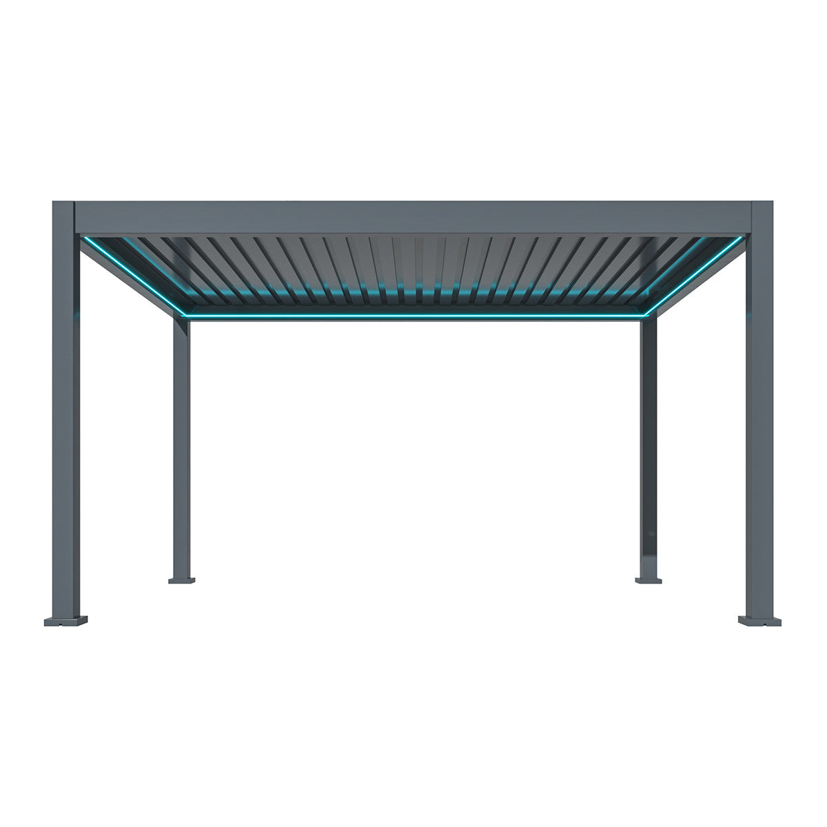 Maze Eden Pergola Aluminium Rectangular 3Mx4M From Front Other Side-Better Bed Company