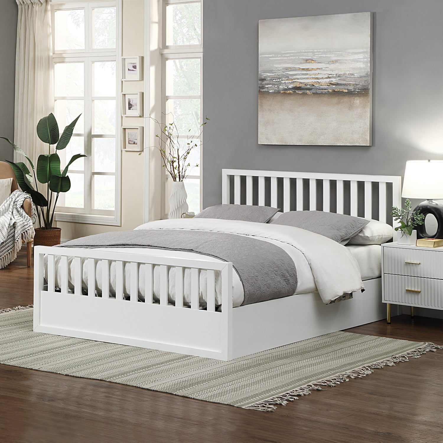 Flintshire Alyn Wooden Ottoman Bed-White-Better Bed Company