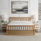 Flintshire Alyn Wooden Ottoman Bed-Oak-Better Bed Company