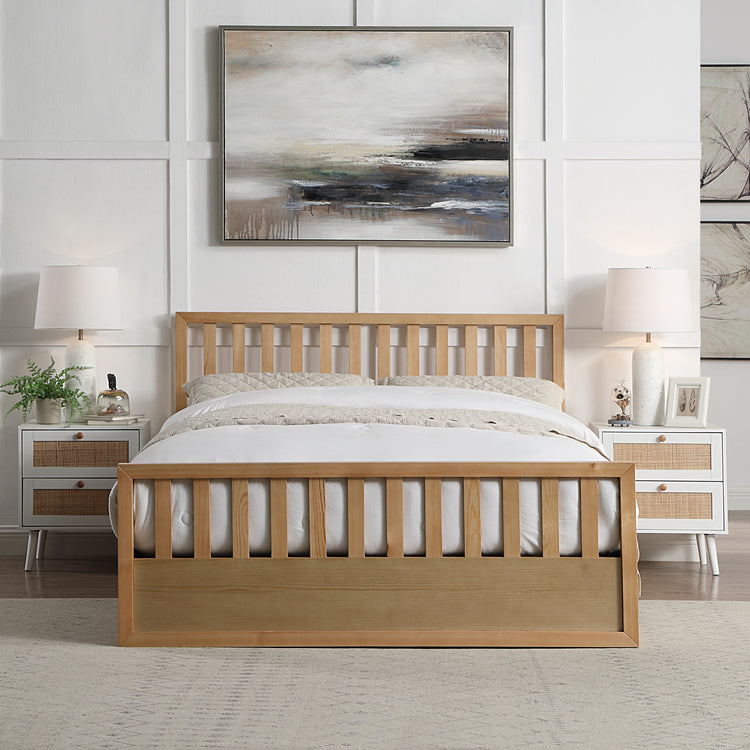 Flintshire Alyn Wooden Ottoman Bed-Oak-Better Bed Company