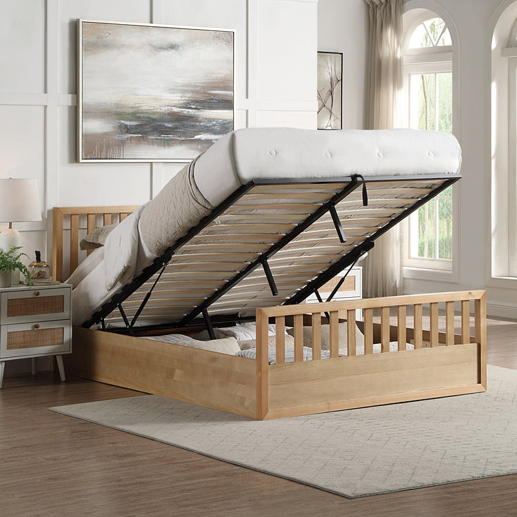 Flintshire Alyn Wooden Ottoman Bed-Oak-Better Bed Company